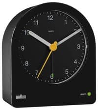 Image of BC22 Braun Classic Analogue Alarm Clock, Black - BC22B