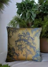 Image of Decorative Satin Cotton Trees Cushion Covers 50x50cm