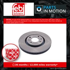 Image of 2x Brake Discs Pair Vented fits PEUGEOT 307 3B, 3E, 3H Front 00 to 12 283mm Set