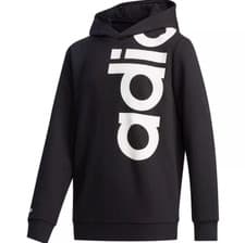 Image of Adidas Boys Kids Junior Hoodie Hooded Hoody Cotton Blend Fleece Top New 15-16Y