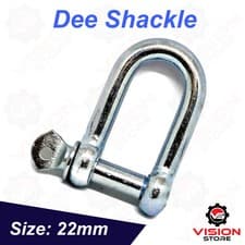 Image of 22mm Dee Shackle D Shackle Galvanised Steel Zinc Plated Resistant To Corrosion