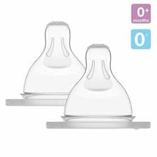 Image of MAM Extra Slow Flow Teats Size 0 Suitable For Newborns Skinsoft Silicone