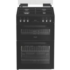 Image of Hotpoint 60cm Gas Cooker - Black HTG6GDCB1