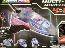 Image of Laser Pegs Multi Models 4-in-1 Micro Hawk 2 LED Light and 117 Brick Pieces(134)