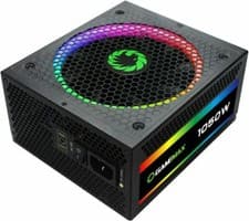 Image of Game Max 1050W Modular Gaming PSU 140cmm Quiet RGB LED Fan 80 Plus Gold PCI-E UK