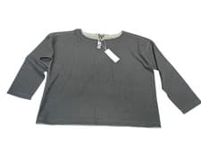 Image of New Eileen Fisher Organic Cotton Doubleknit Reversible Box Top Sweater