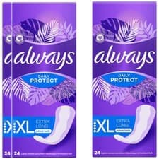 Image of Always Dailies Long Plus Extra Protect Panty 24 Liners || Pack 3