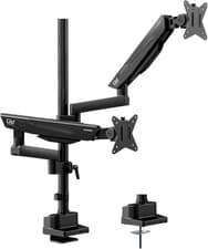 Image of HUMANEX Dual Monitor Arm Desk Mount Stand for 2x 17–35 Inch Screens Up to 12kg