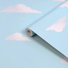 Image of Fresco Blue Clouds Smooth Wallpaper NO 117900 BATCH 003 NEW SEALED ROLL FREEPOST