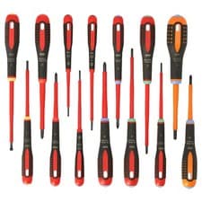 Image of Bahco BE-9876S ERGO™ 14 Piece VDE Insulated Screwdriver Set PZ/PH/SL/TX/PZSL