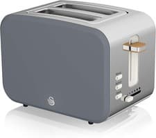 Image of Swan ST14610GRYN Nordic 2-Slice Toaster, Cord Storage, 900W, Grey