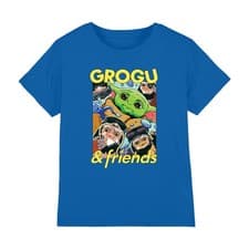 Image of The Mandalorian And Grogu Friends Kids T-Shirt 3-8 Years, Royal