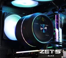 Image of Zalman ZET 5 BLACK/WHITE CPU Cooler Jet Engine-Inspired Cooling Design