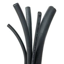 Image of Flexible Convoluted Tubing - Split - Unsplit Conduit Black All Sizes & Lengths