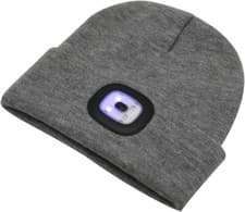 Image of 4 SMD LED Beanie Hat Light With USB Rechargeable Light Torch Cell Battery Unisex