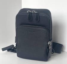 Image of Coach Gotham Sling Pack 13 CR849 Small Black Leather Crossbody Bag