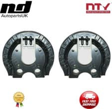 Image of For Peugeot 307 Citroen C4 2x Rear Brake Disc Dust Cover Back Plate Shield Pair