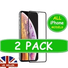 Image of PACK OF 2 Screen Protector For iPhone X 12 13 14 15 16 20D Curved TEMPERED GLASS