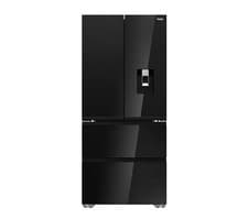 Image of Haier HFKR7819DWGB Spacefit 4 Door Fridge Freezer Obsidian Black GRADE A
