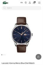 Image of Lacoste Vienna watch with Brown Leather Strap - NEW with tags 2011046