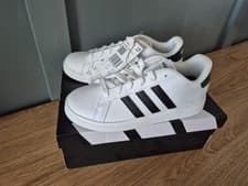 Image of Adidas Grand Court White/black Trainers UK Size 2.5 - New With Box