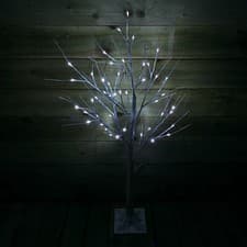 Image of Choice of Size - Indoor Outdoor Christmas Birch Tree with Ice White LEDs
