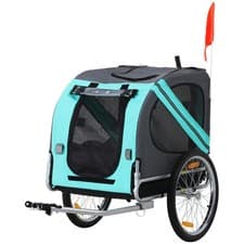 Image of Pet Bike Trailer for Dogs – Weatherproof, Steel Frame, 30kg Capacity, Foldable