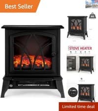 Image of Portable 2000W Electric Stove Heater with Adjustable Thermostat & Safety Cut-Off