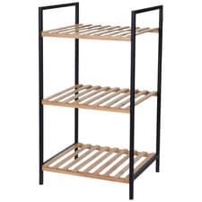 Image of Freestanding Bamboo 3 Tier Home Bathroom Kitchen Shelving Unit Display Rack