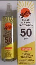 Image of Malibu SPF50 Clear Protection Spray 250ml x2 Sunscreen Pump All Day 2pcs E3B