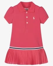 Image of Ralph Lauren Baby Girl Fuchsia Tennis Polo Dress & Pantie Set 12 Months BNWT £95