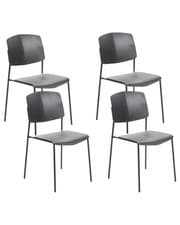 Image of Set of 4 Dining Chairs ASTORIA Black