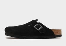 Image of Authentic Birkenstock Boston ® ( All Sizes UK 7 - 10.5 ) Black Suede Regular fit