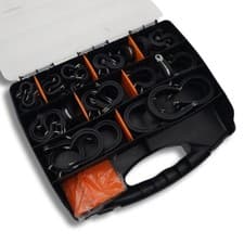 Image of RUBBER LINED STAINLESS STEEL P CLIPS | W4 304 | MIKALOR EPDM | Assortment Boxes
