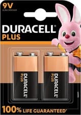 Image of 2 Pack Duracell Plus 9V Battery – Ideal for Smoke Alarms & Security Devices