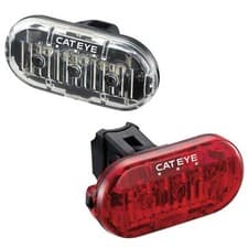 Image of Cateye Bicycle Bike OMNI 3 Bike Cycle Triple LED Safety Front & Rear Light Set