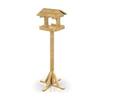 Image of Peckish Bird Table 140cm Garden Feeding Station Wooden Outdoor Wildlife Stand UK