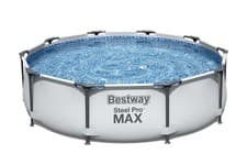 Image of Swimming Pool 10' x 30" Steel Pro Frame Bestway Grey Swim Rectangle Garden