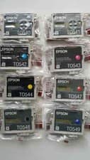 Image of Genuine Epson T0540 T0541 T0542 T0543 T0544 T0547 T0548 T0549 ink cartridges lot