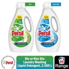 Image of Persil XXXL Washing Liquid Detergent Bio or Non-Bio 95 Washes 2.565 L, 2 & 4 Pk