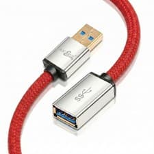 Image of Braided USB3.0 A-Male to A-Female 5Gbps USB Extension Charger Data Cable Lead