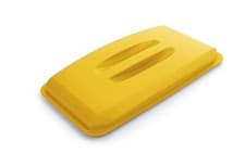 Image of Durable 60L Bin Lid Yellow | Rectangular Recycling Bin Lid | Food Safe | DURABIN