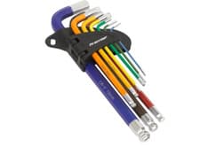 Image of Sealey AK7190 9 Piece Colour Coded Ball End Hexagon Key Set 1.5-10mm Long