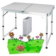 Image of Aluminum Portable Adjustable Folding Table Camping Outdoor Picnic Party BBQ 3FT