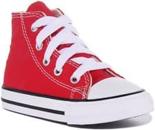 Image of Converse Ashi Core Infant Lace Up High Unisex Trainers In Red UK Size 3- 10