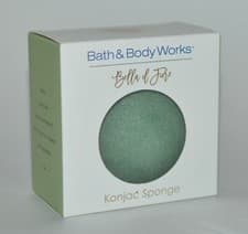 Image of NEW BATH & BODY WORKS KONJAC SPONGE GREEN VEGETABLE FIBERS VEGAN ANTIOXIDANTS 