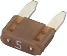 Image of HELLA 8JS 728 596-811 Fuse - Mini-Flat Fuse - 5A - Beige - Quantity: 5
