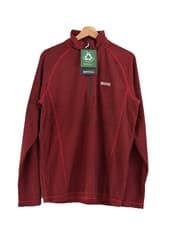 Image of Regatta Men's Montes Lightweight Half Zip Fleece In A Burgundy Or Red Color.