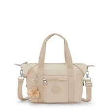 Image of Kipling Medium Handbag ART MINI Shoulder Bag in SPARKLED BEIGE FW2025 RRP £93