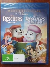Image of The Rescuers & The Rescuers Down Under Blu Ray    BRAND NEW SEALED REG FREE BOTH